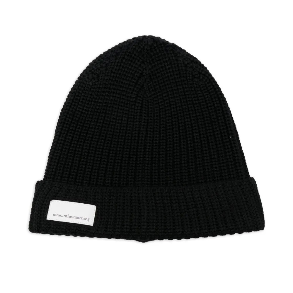 Nine In The Morning Ribbed Beanie 100% Extra Fine Merino Wool
